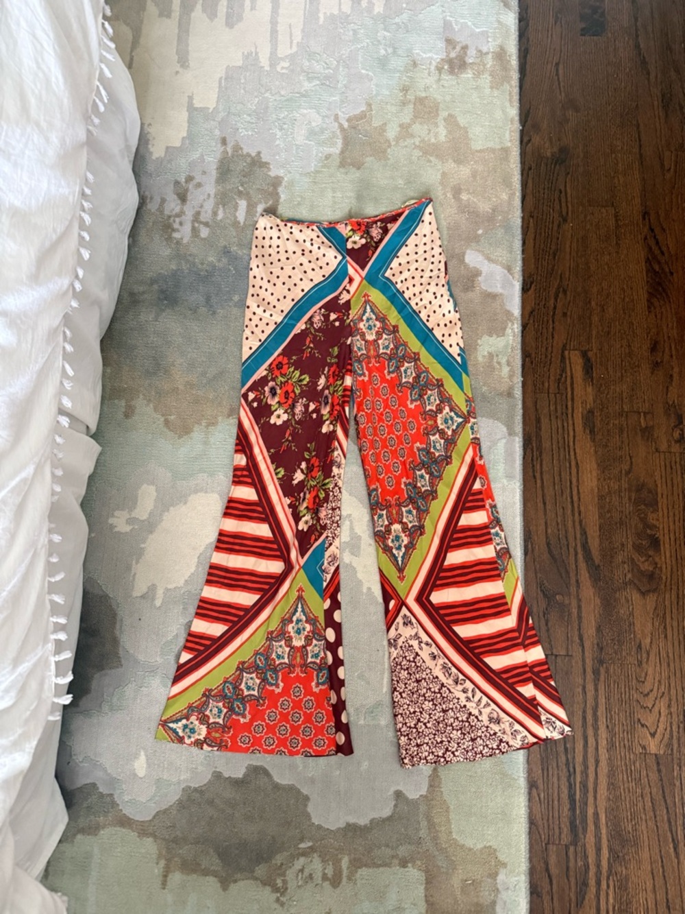 Jean Paul Gaultier patterned silk pants